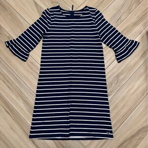 Girls Vineyard Vines Navy and White Bell-Sleeve Shift Dress